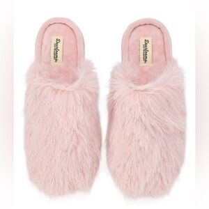 Dearfoams Cozy Comfort Women's Sparkle Pile Slippers, Pink, Sz 7-8, NWT